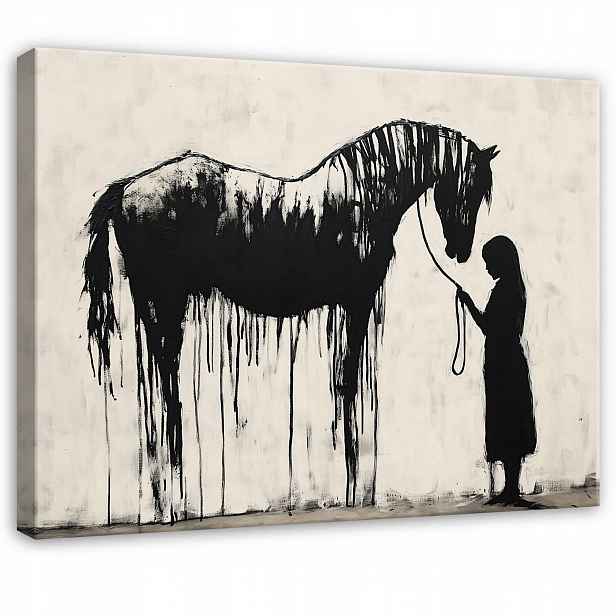 Moderní Obraz Banksy Velký Do Předsíně Kanceláře Nástěnný Plátno 100x70