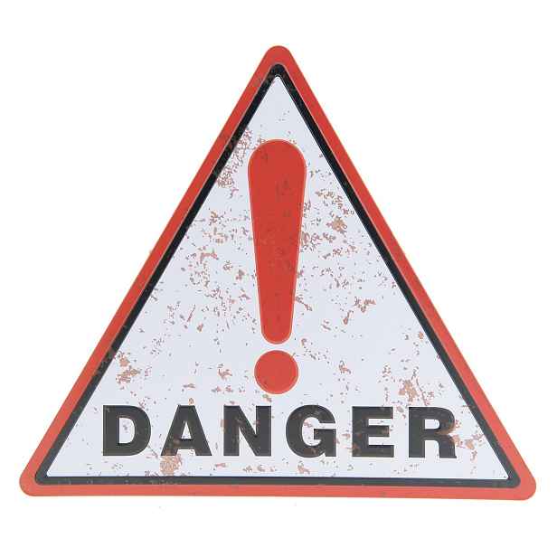 Nástěnná cedule Danger - 30*34 cm Clayre & Eef