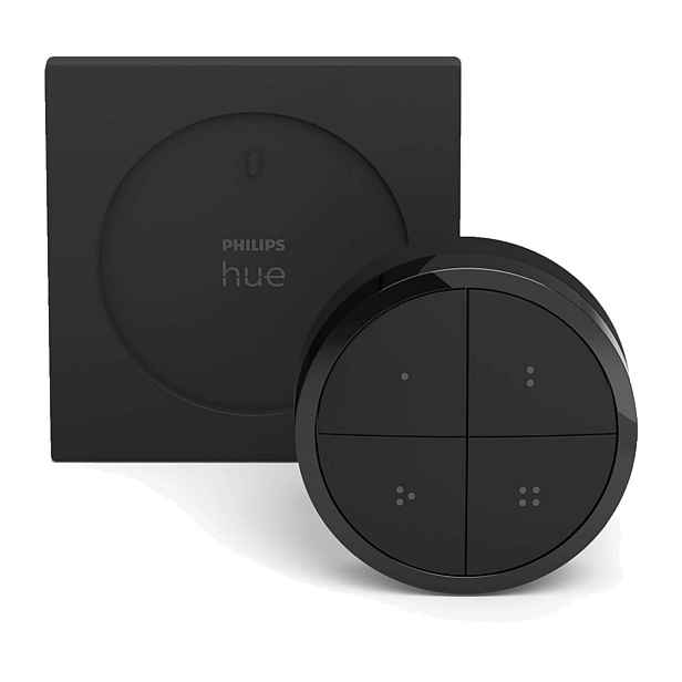 Pilot Nástěnný spínač Stmívač Černý Philips Hue Bluetooth Zigbee