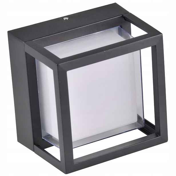 Venkovní nástěnná lampa Led kostka černá neutrální Polux