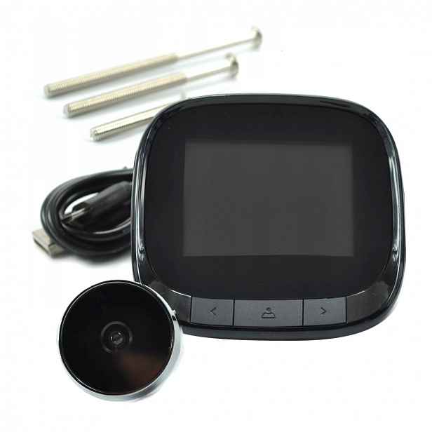 Elektronický kukátko na dveře pro Jidáše s kamerou Gerda Optic FullHD LCD