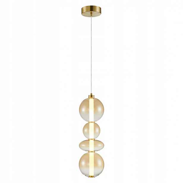 Milagro Závěsná lampa Daphne Amber ML0346 Led 36W 4619lm 3000K Zlatá skleněná