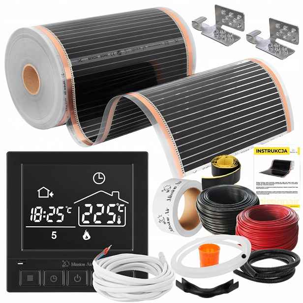 Set Mission Air Fólie Vyhřívací Podložka Infračervená 50 cm I 160 W/m² 8 m² Ptc