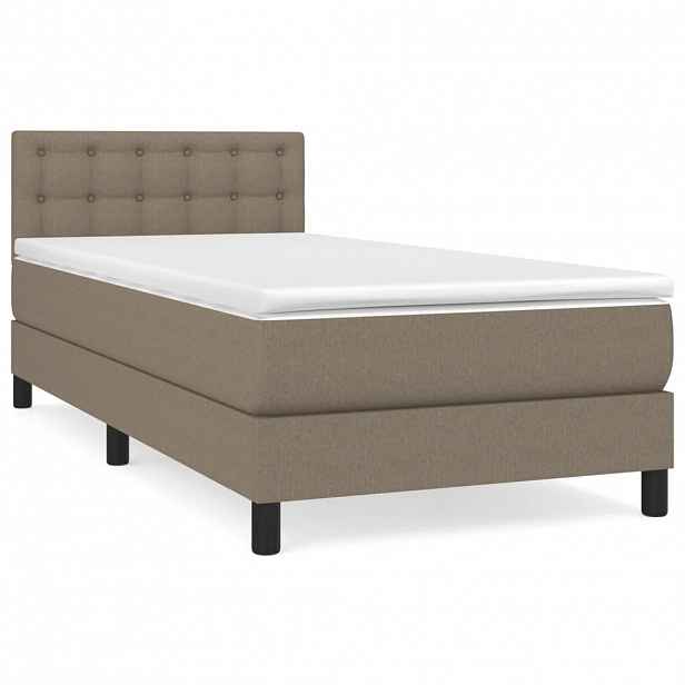 vidaXL Box spring postel s matrací taupe 80x200 cm textil