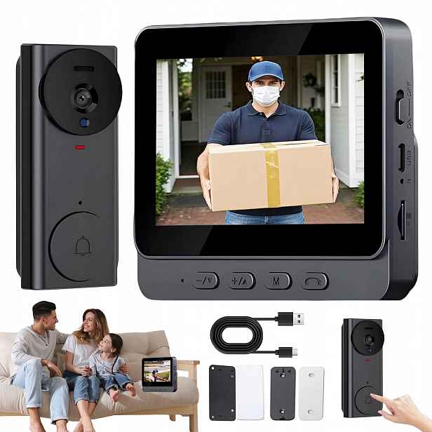 Bezdrátový Zvonek Videokamera Interkom Wifi 1080P Fhd 2-CESTNÝ Zvuk