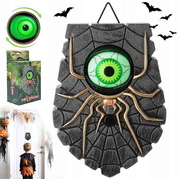 Strašidelný Halloweenský Zvonek Na Dveře Se Zvukovým Efektem A Okem