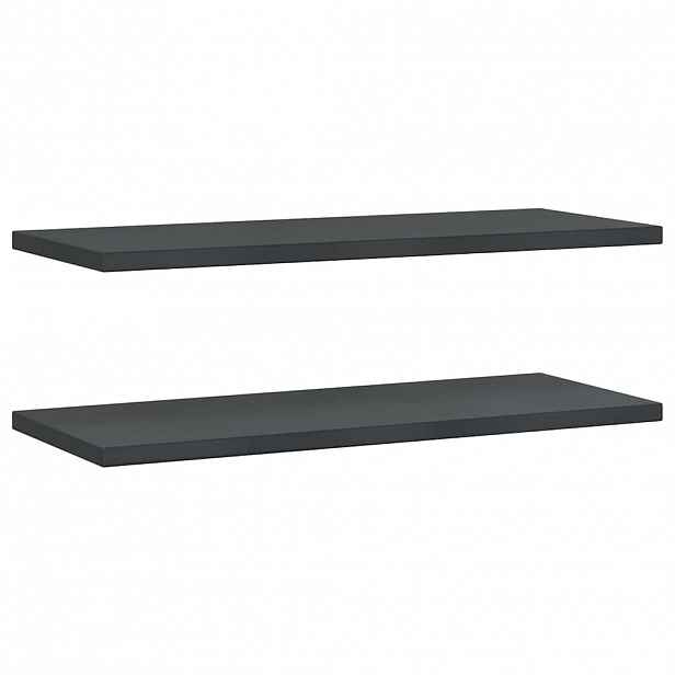 vidaXL Nástěnné police 2 ks 100 x 40 cm stříbrné nerezová ocel