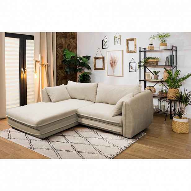 MID.YOU ROHOVÁ SEDAČKA, textil, béžová