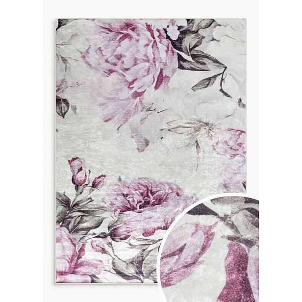 Koberec 80x140 Lotus Květy růžová/krémová, moderní