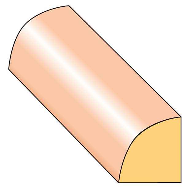Lišta stropní S2 smrk nastavený 13×14×2000 mm, 25 ks/bal