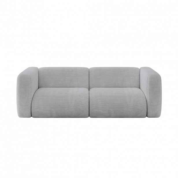 ALTDECOR MODULÁRNÍ pohovka MIRA-S1, 2místná, 228 × 89 × 70 cm, šedá, manšestr