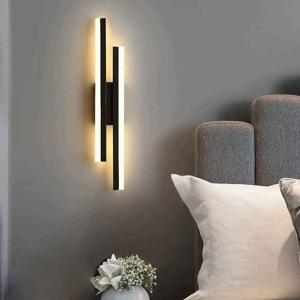 Nástěnné Svítidlo Černé Led Loft Moderní Obývací Pokoj Ložnice 3000K 16W