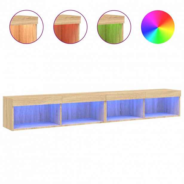 vidaXL TV skříňky s LED osvětlením 2 ks dub sonoma 100 x 30 x 30 cm