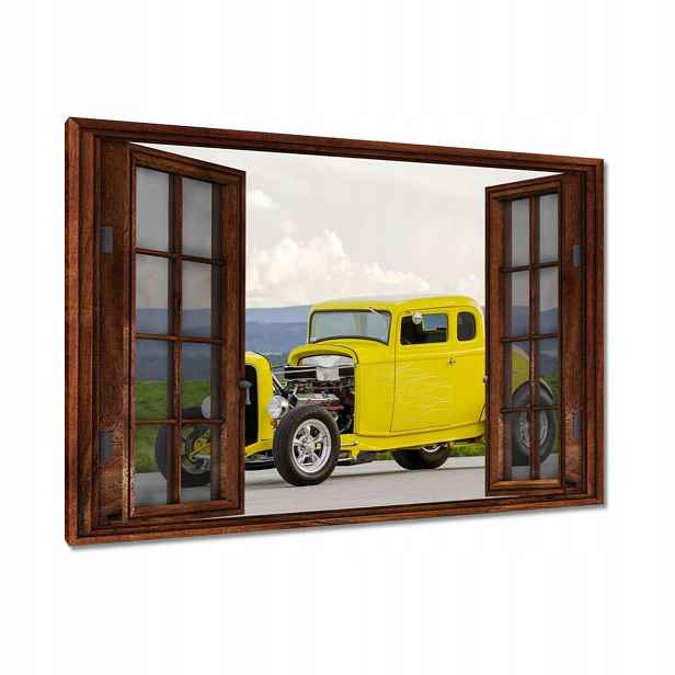 Obrazy 90x60 Žlutý Hot Rod