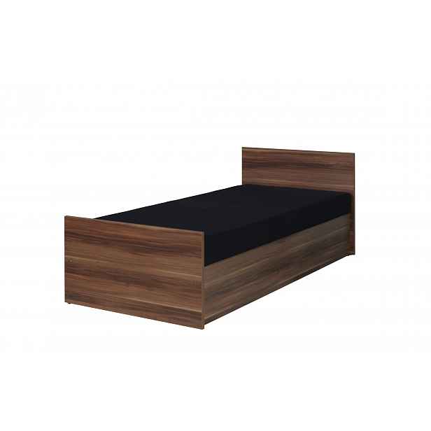 Jednolůžková postel s úložným prostorem 80x200 MAKEL - kaštan wenge