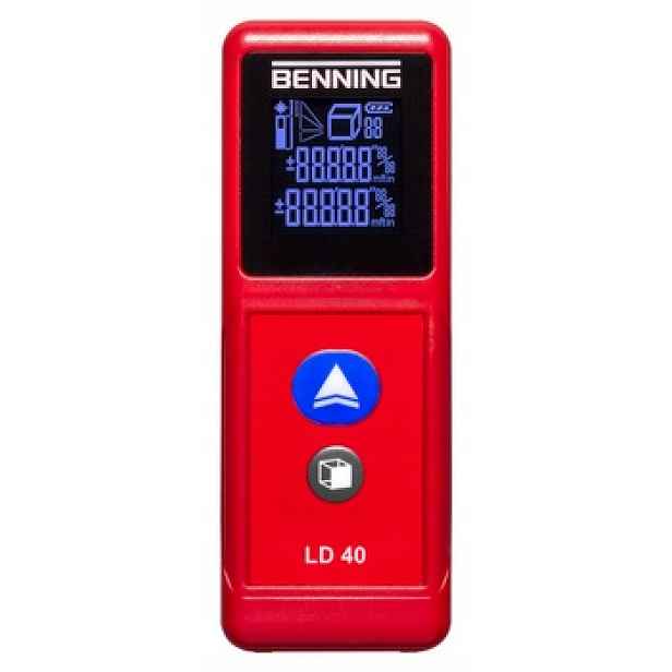 Laserový dálkoměr Benning LD40 LCD barevný 650 nm třída II dosah 40 m IP54