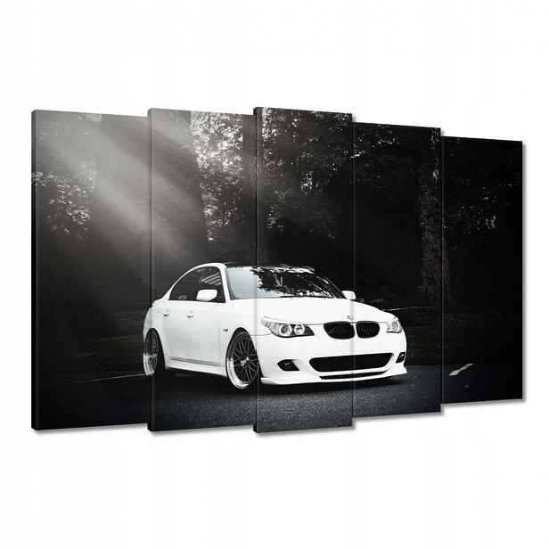 Obrazy 150x95 Bílé Bmw Šedé Auto