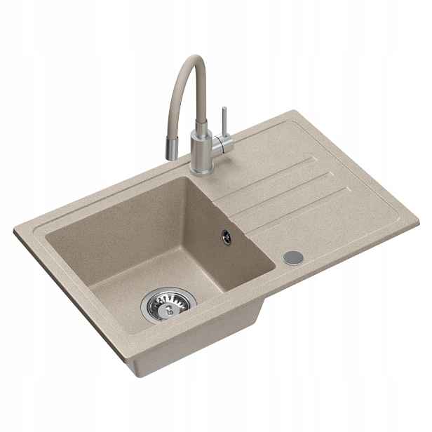 Quadron Ben 111 Jednodřez 70x44x17,5 cm Béžový Set s ocelovou baterií