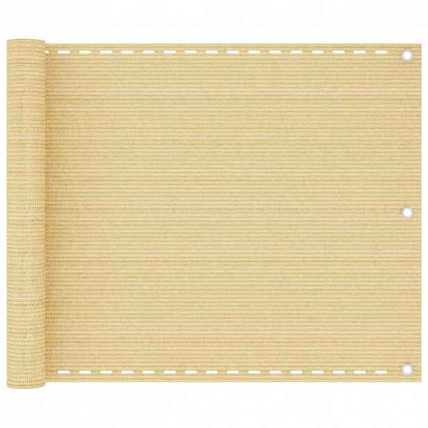 vidaXL Balkonová zástěna béžová 75 x 300 cm HDPE