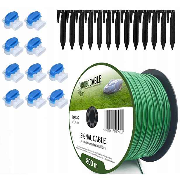 Kabel pro omezení robotické sekačky Sada 800 m Robocable kolíky