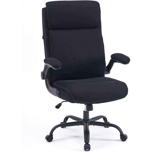 Kancelářská židle Ergonomická Černá Vysoké Opěradlo Regulovatelné Područky