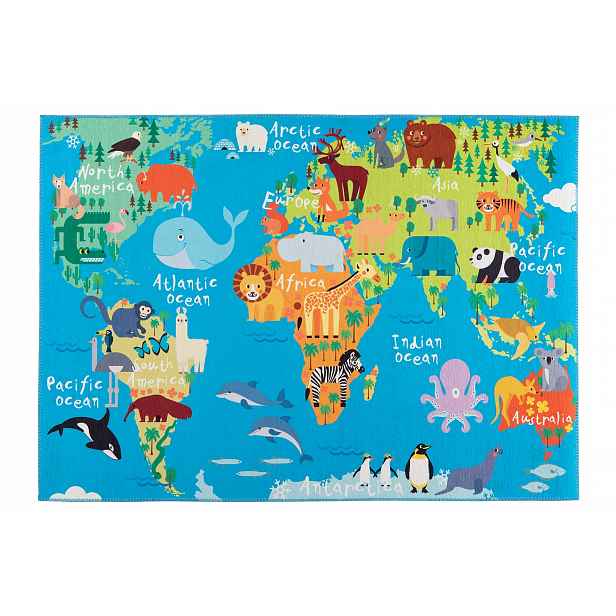 Mapa Světa Torino Kids Koberec pro děti Obsession 80x120 cm.
