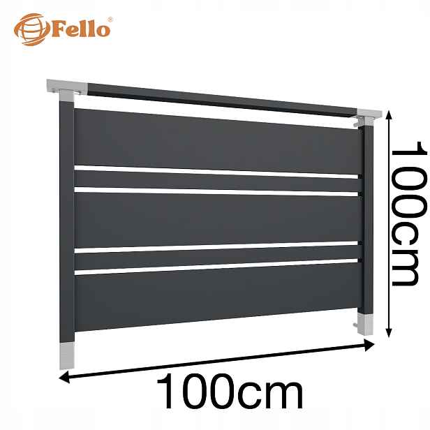 Solid MIX Francouzský balkon 100 cm Zábradlí Ral