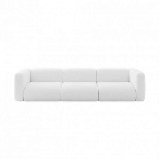ALTDECOR MODULÁRNÍ pohovka MIRA-S2, 3místná, 319 × 89 × 70 cm, bílá, bouclé