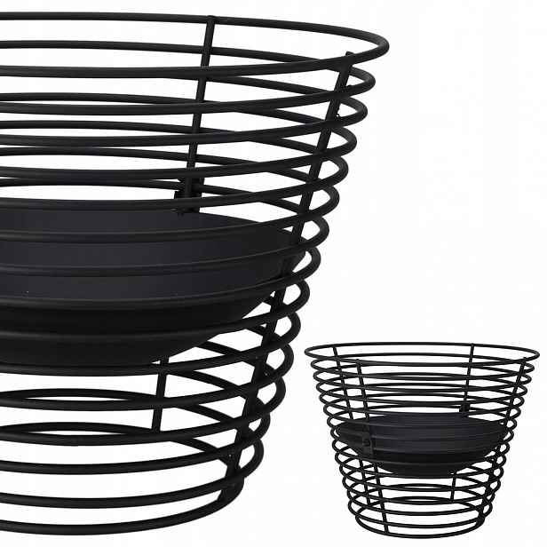 Ohniště Do Zahrady, černé, kovové, h40 cm, moderní design, kelímkové