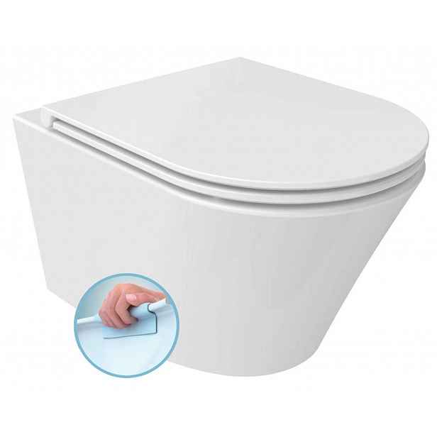 Sapho Paco - Závěsné WC Short, Rimless, bílá PZ1012SH