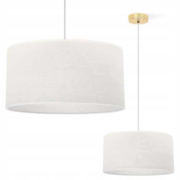 Závěsná Stropní Lampa S Jutovým Stínidlem, Boho, Ecru, Zlatá, Do Obývacího Pokoje
