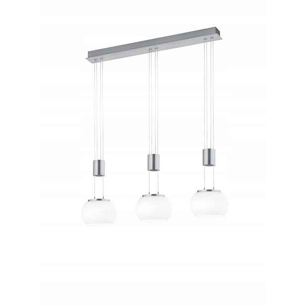 Závěsná lampa se stínítkem, stříbrná Trio