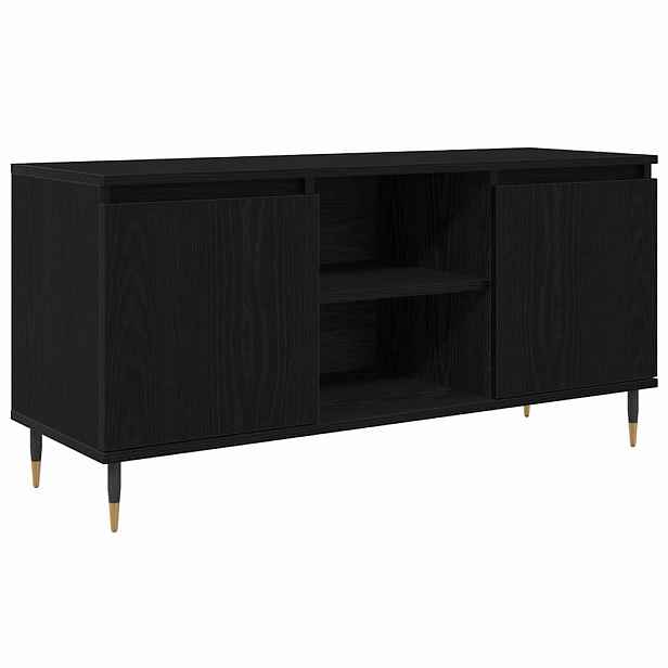 vidaXL Televizní skříň 104 x 35 x 50 cm Černý dub Kompozitní dřevo