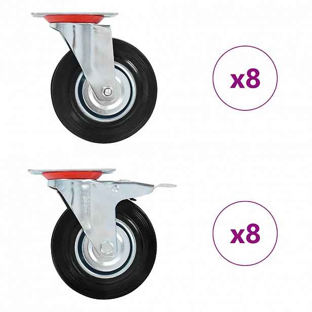 vidaXL 16 ks otočná kolečka 125 mm