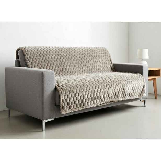 Přehoz na sedačku a pohovku FLANELA béžový 170x210 cm, 200x220 cm Rozměr: 170x210 cm