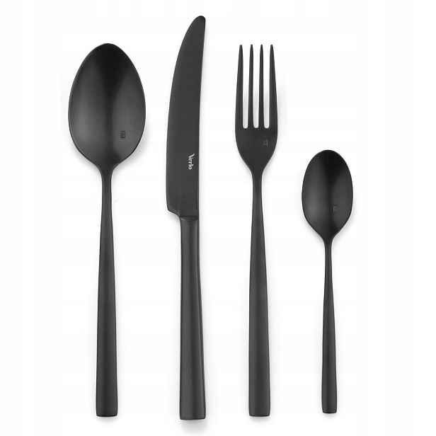 Příbory Verlo Su Black 24 kusů pro 6 osob ocel 18/10 Pvd tuba
