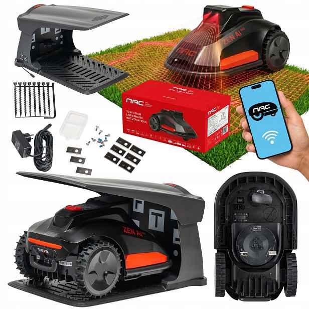Robotická Sekačka, Automatická Sekačka Bez Kabelu 1000 M2 Nac 3 Kamery Ai Gps