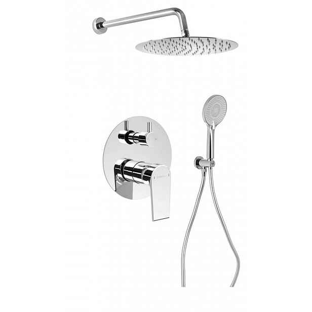 Sapho Kai - Sprchový set s baterií pod omítku, s tělesem, průměr 30 cm, chrom KA43-03