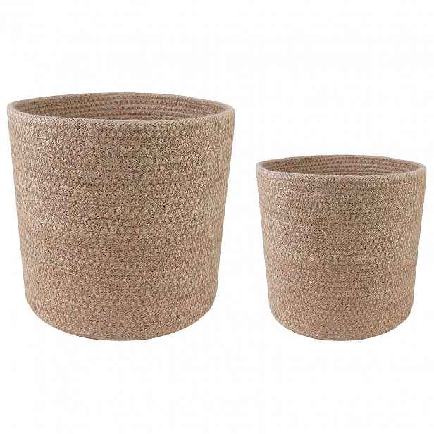 vidaXL Sada květináčů 2 ks Přírodní Ø 28 x 28 cm 100% juta Tossa