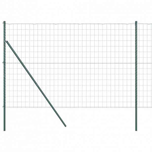 vidaXL Euro plotové kotvení 10 x 1,5 m Ocel potažená PVC Zelená