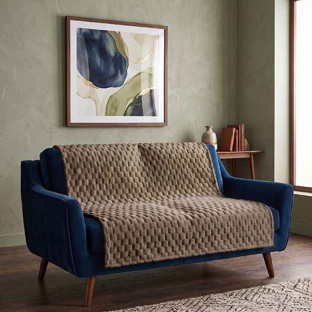 Přehoz na sedačku a pohovku FLANELA hnědý 170x210 cm, 200x220 cm Rozměr: 170x210 cm