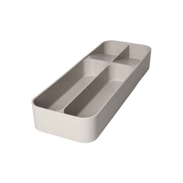 Šedý plastový příborník do zásuvky 13,5 x 39 cm – Brandani