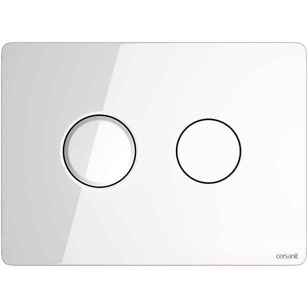 Splachovací tlačítko pro Wc Cersanit Accento Circle Sklo Bílé S97-055