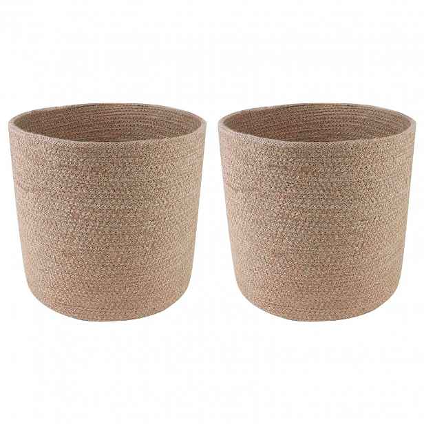 vidaXL Sada květináčů 2 ks Přírodní Ø 28 x 28 cm 100% juta Tossa