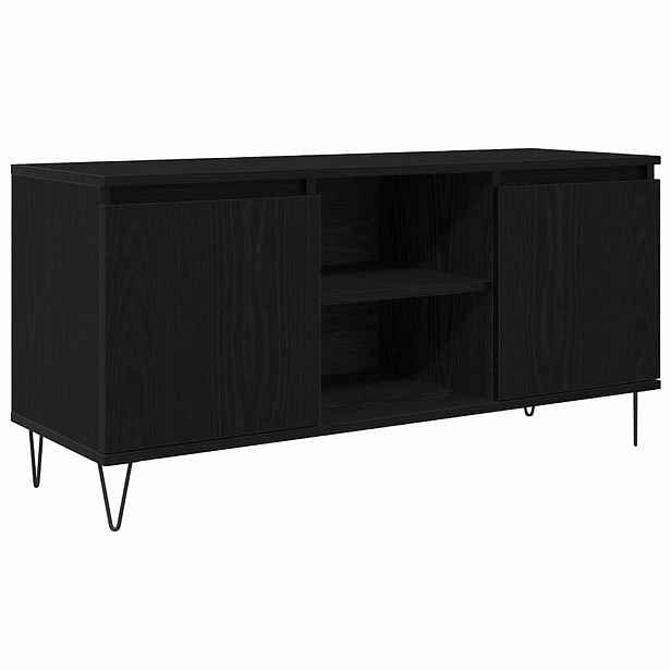vidaXL Televizní skříň 104 x 35 x 50 cm Černý dub Kompozitní dřevo
