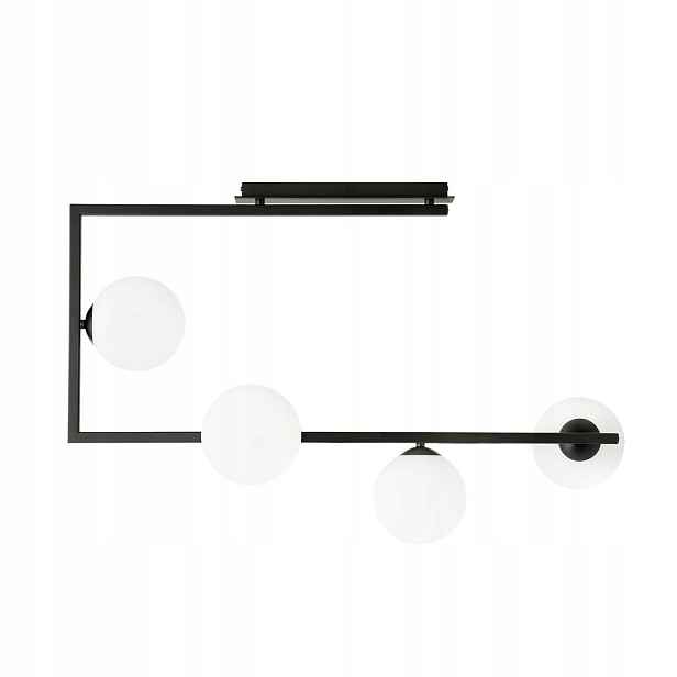 Závěsná lampa Soma 4xE14 skleněné bílé koule 10W moderní Emibig