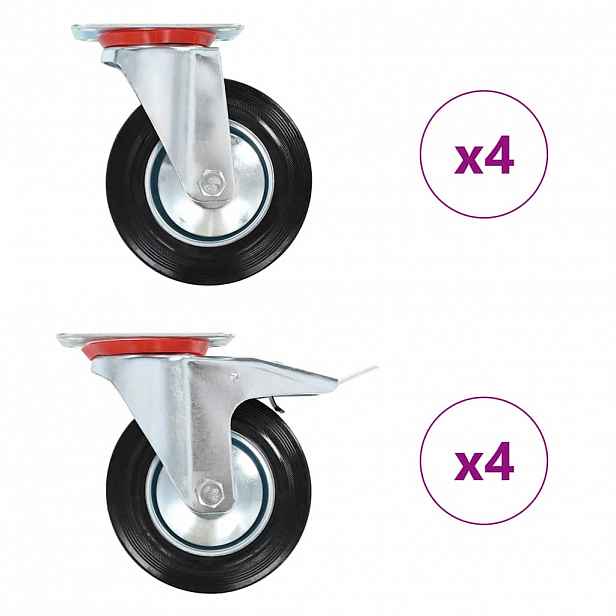 vidaXL 8 ks otočná kolečka 160 mm