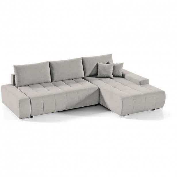 Beautysofa ROHOVÁ pohovka Draco L béžová, pravá