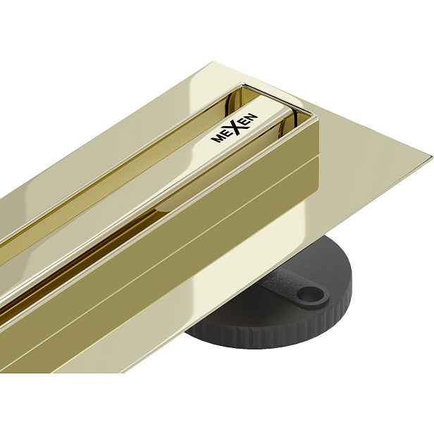 Odtokový žlab Mexen Flat 360 SLIM + sifon Gold 80 cm