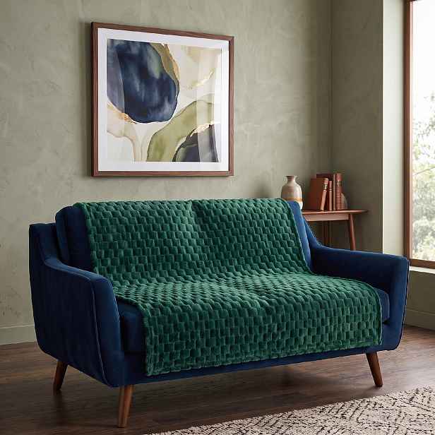 Přehoz na sedačku a pohovku FLANELA zelený 170x210 cm, 200x220 cm Rozměr: 170x210 cm
